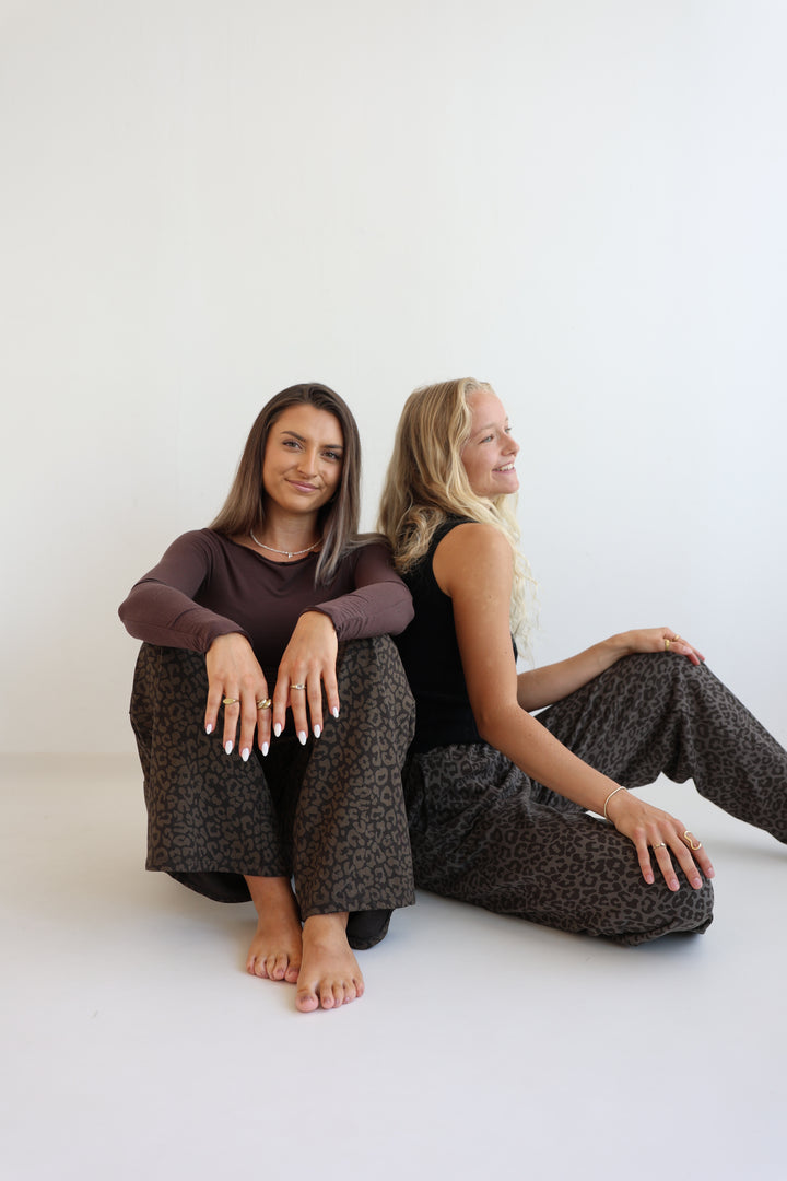 Jersey Jogger Pants mit Leoprint Nuna