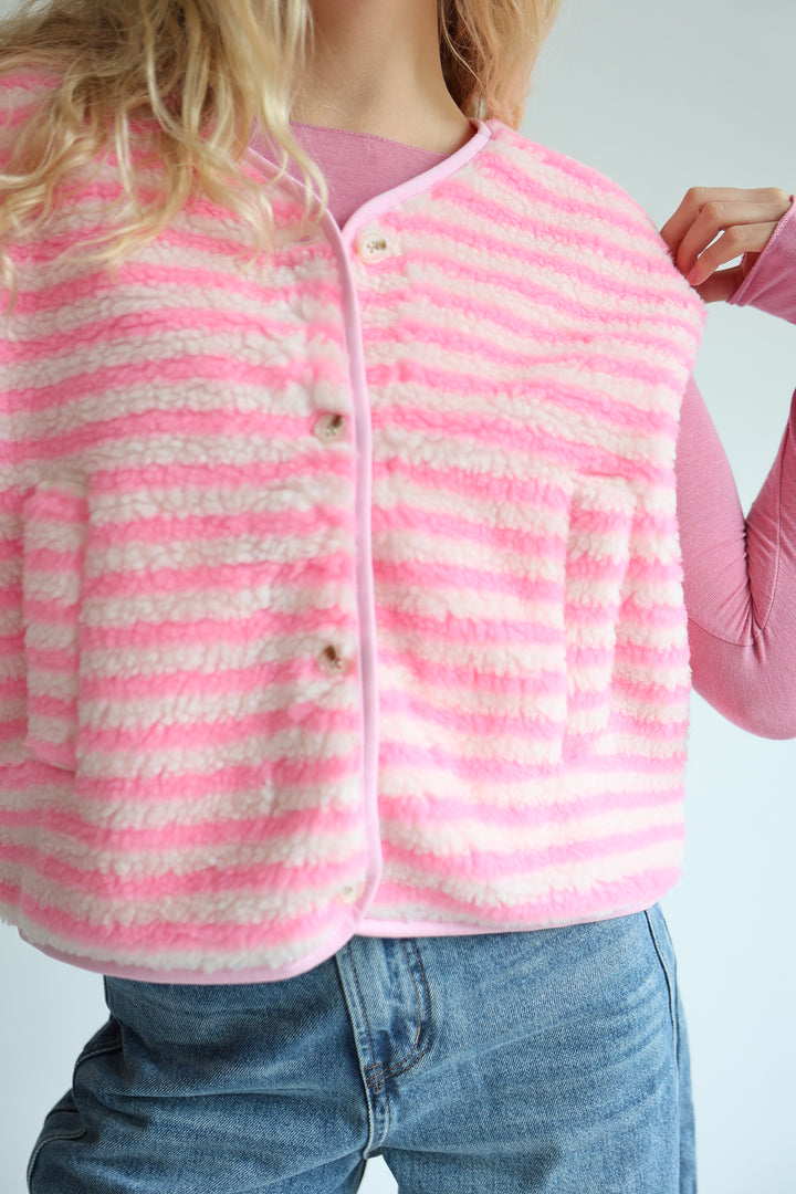 Striped Teddy Vest