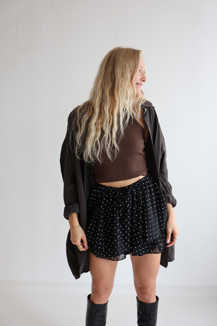 Oversize Blusenhemd aus Musselin (einfarbig)