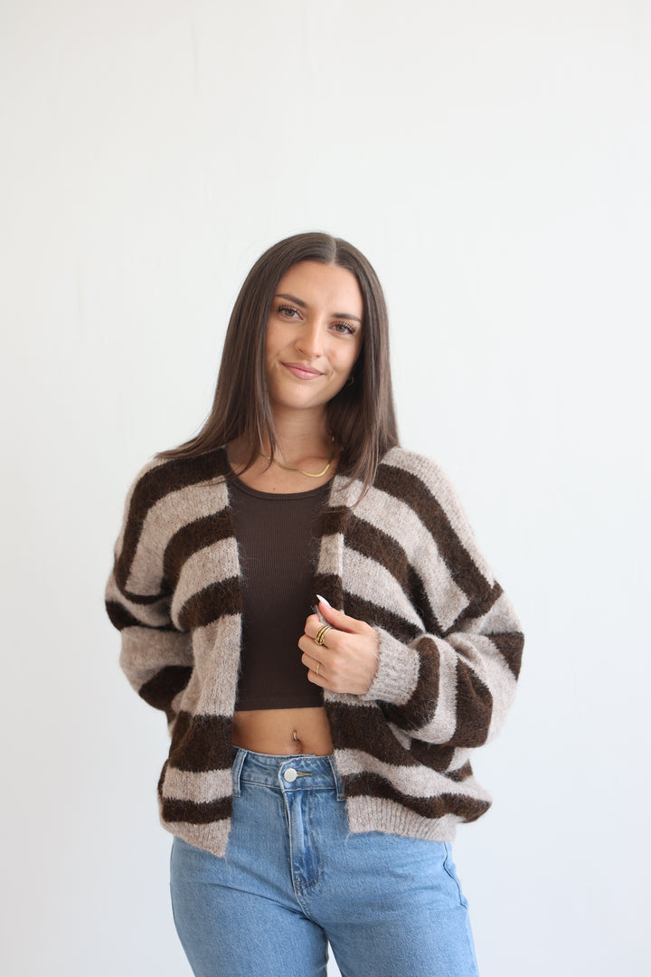 Chunky Striped Cardigan
