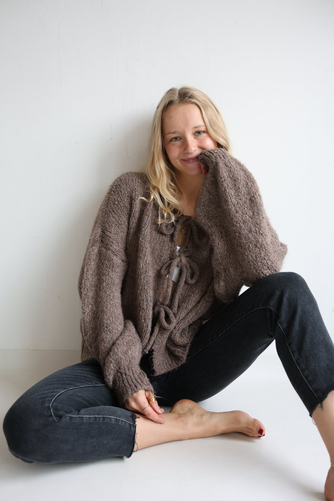 Langarm Cardigan mit Schleifen Lilly