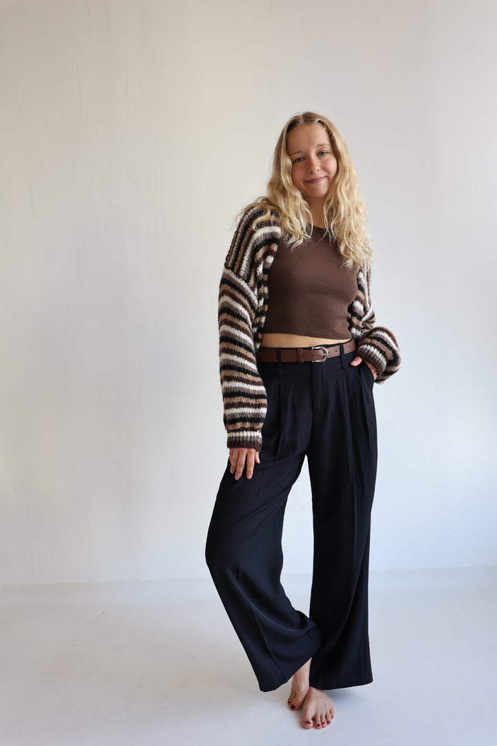 Bundfaltenhose mit Gürtel Anna