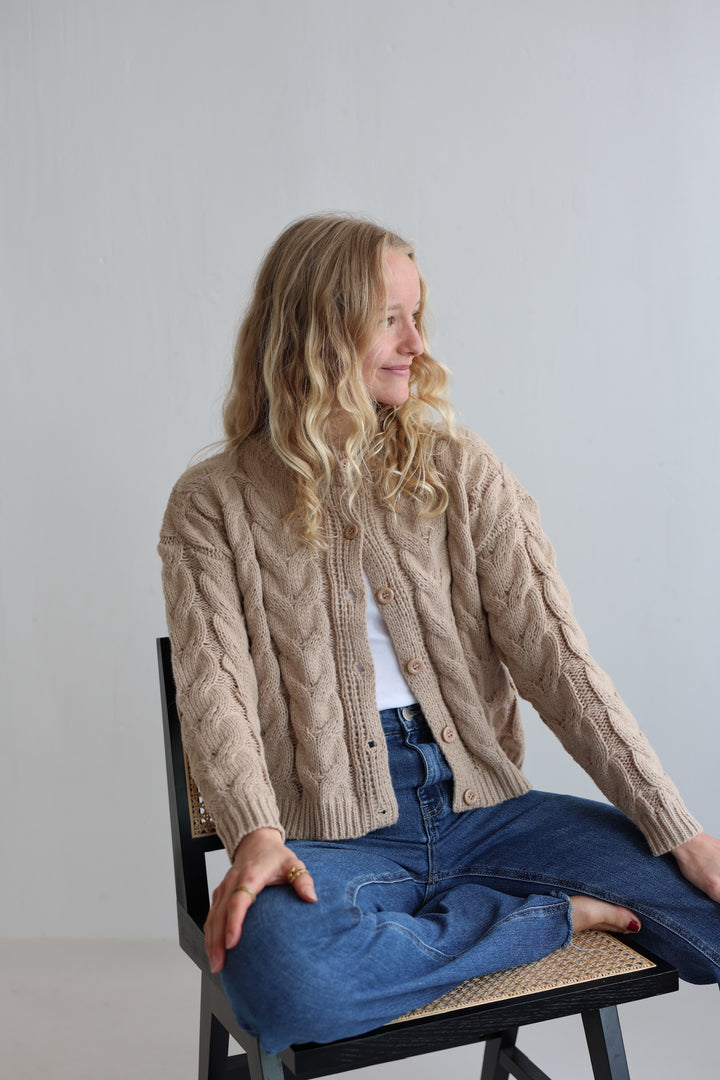 Luna Cable Knit Cardigan