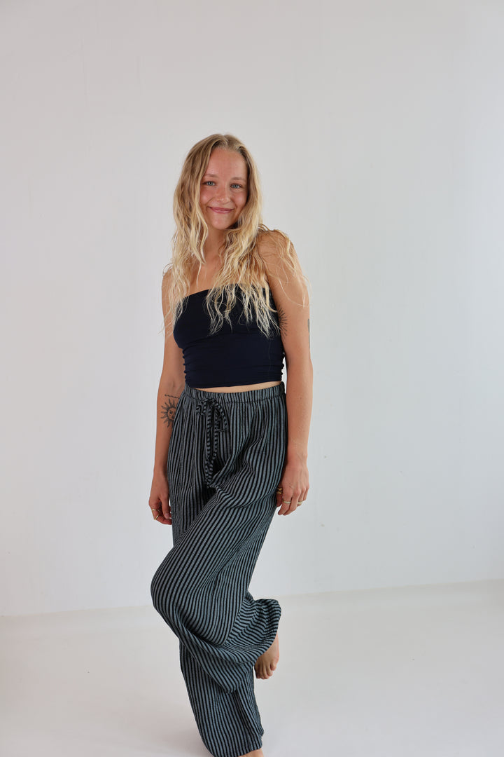 Lange Musselinhose mit Streifen Little Lines