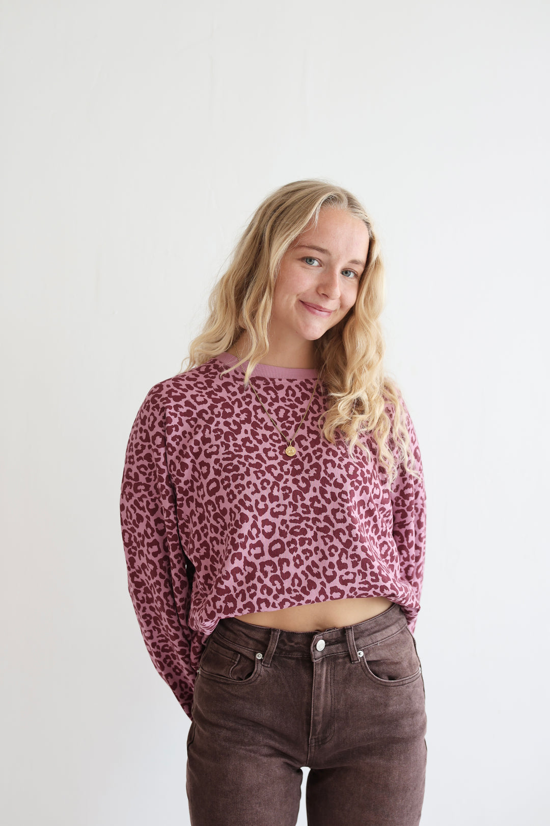 Sweater mit Leoprint