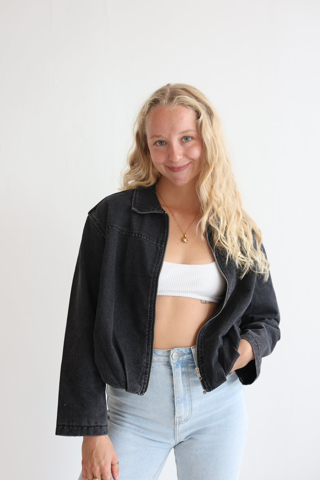 Nova Zip Denim Jacket