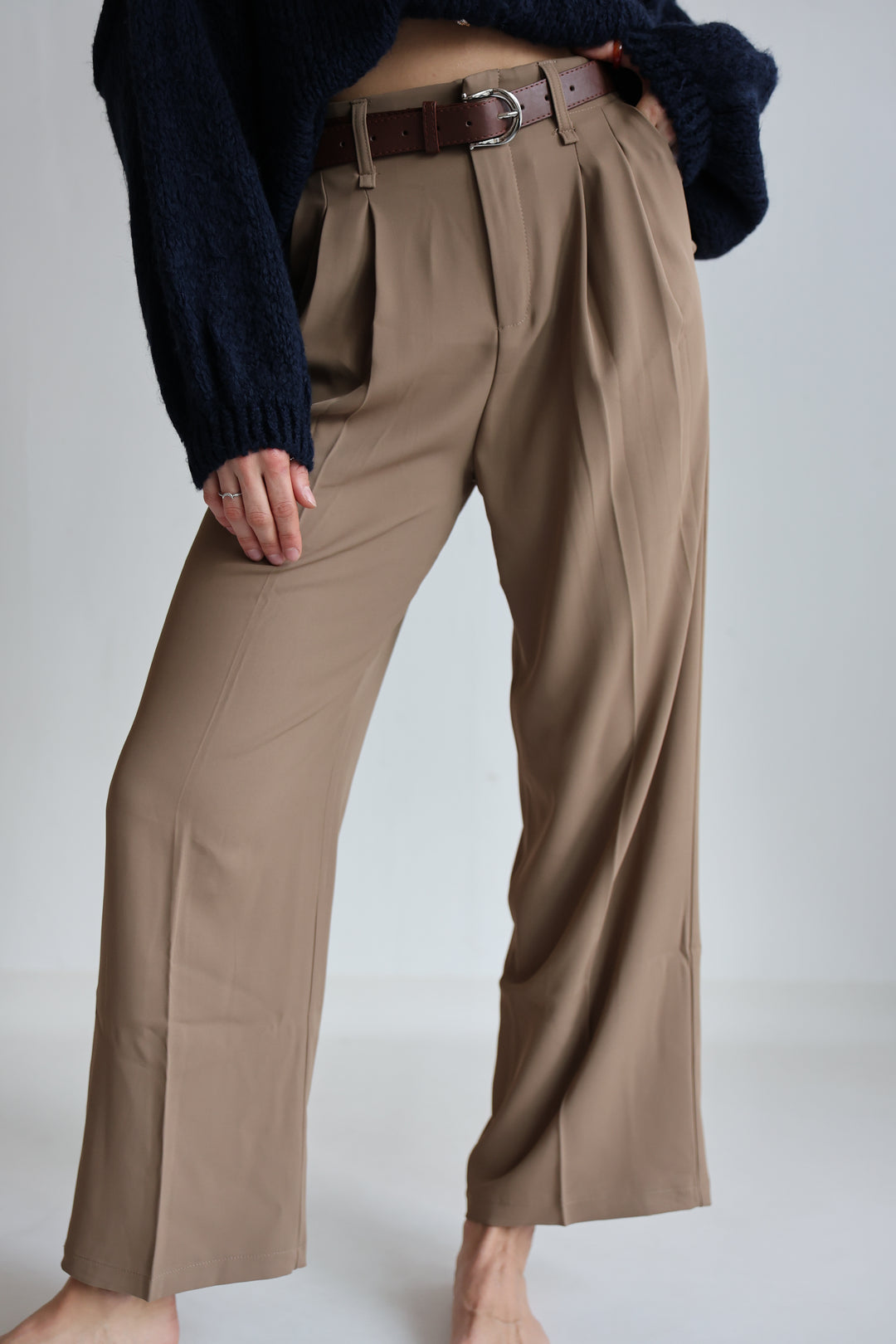 Bundfaltenhose mit Gürtel Anna