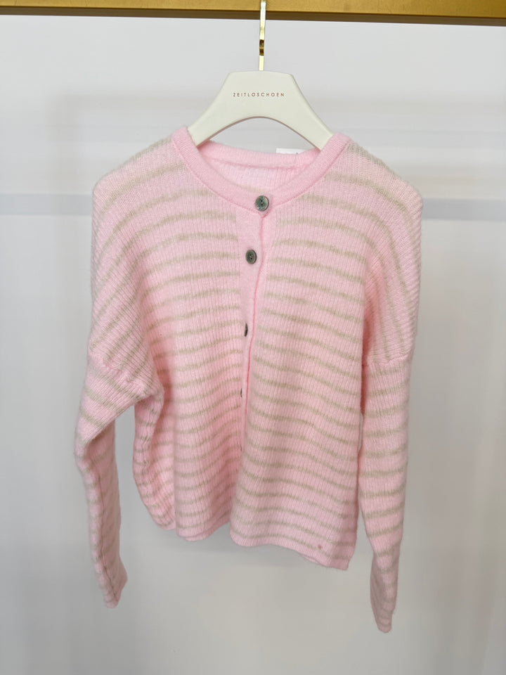 GESTREIFTER CARDIGAN JOSEPHINE POWDER BLOSSOM (B-WARE)