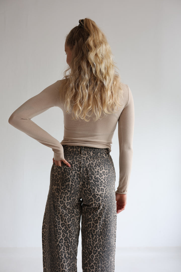Barrel Jeans Wild Print