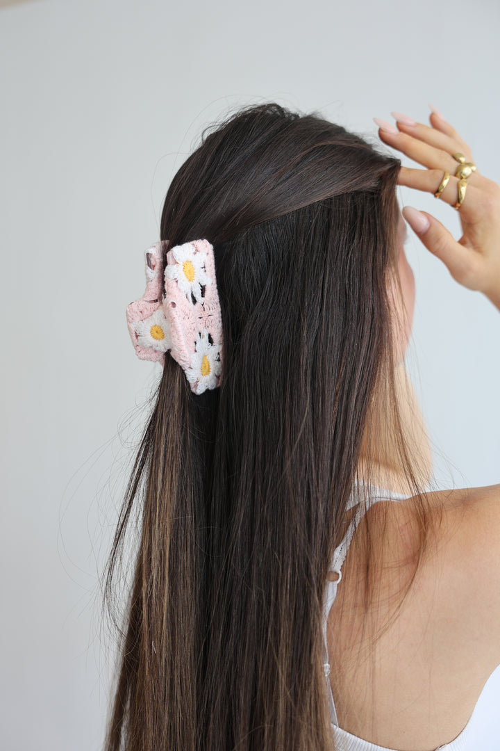 Floral Crochet Hair Clip