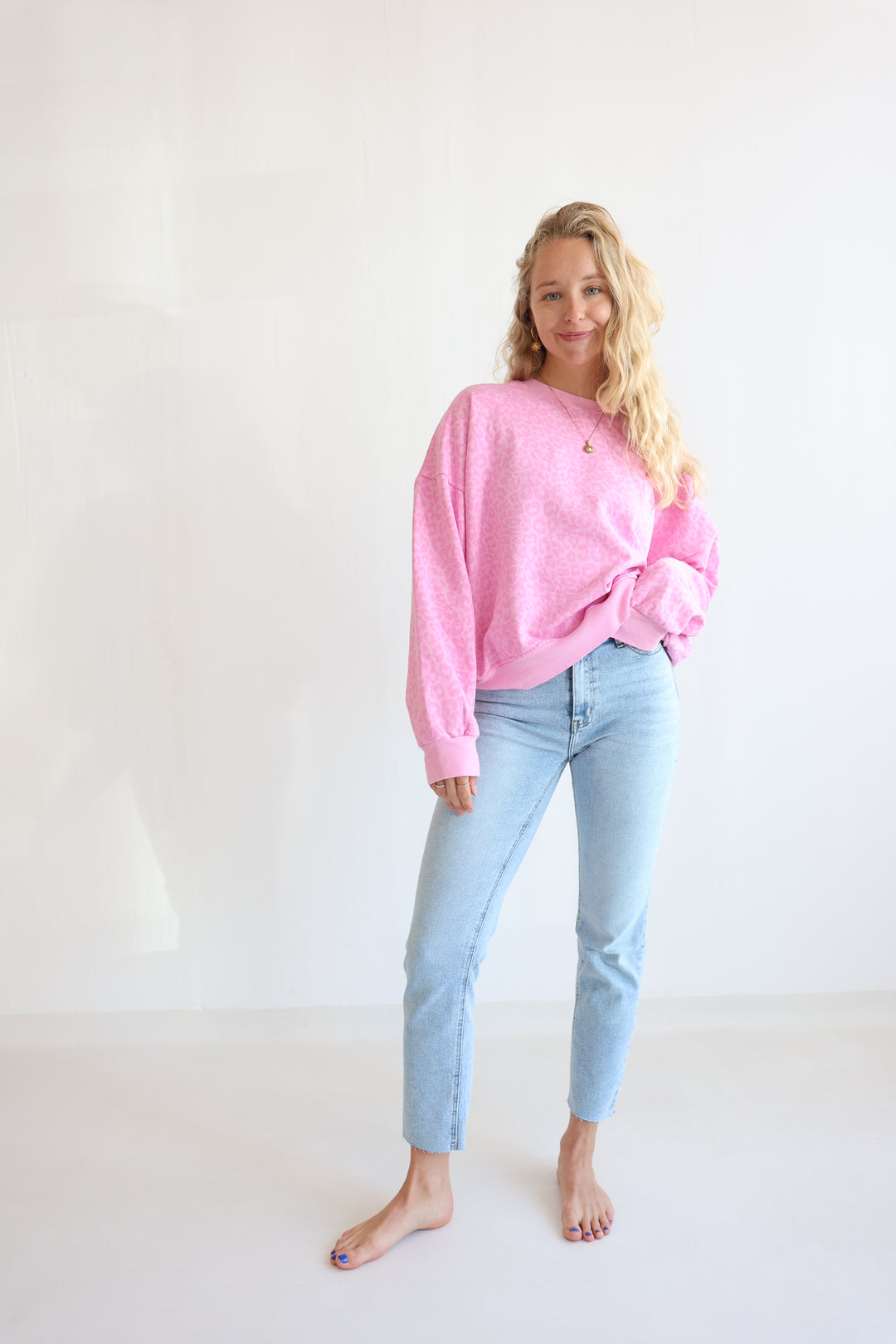 Sweater mit Leoprint