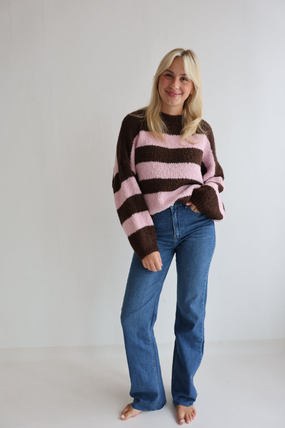 Fluffy Blockstripes Pullover Hannah