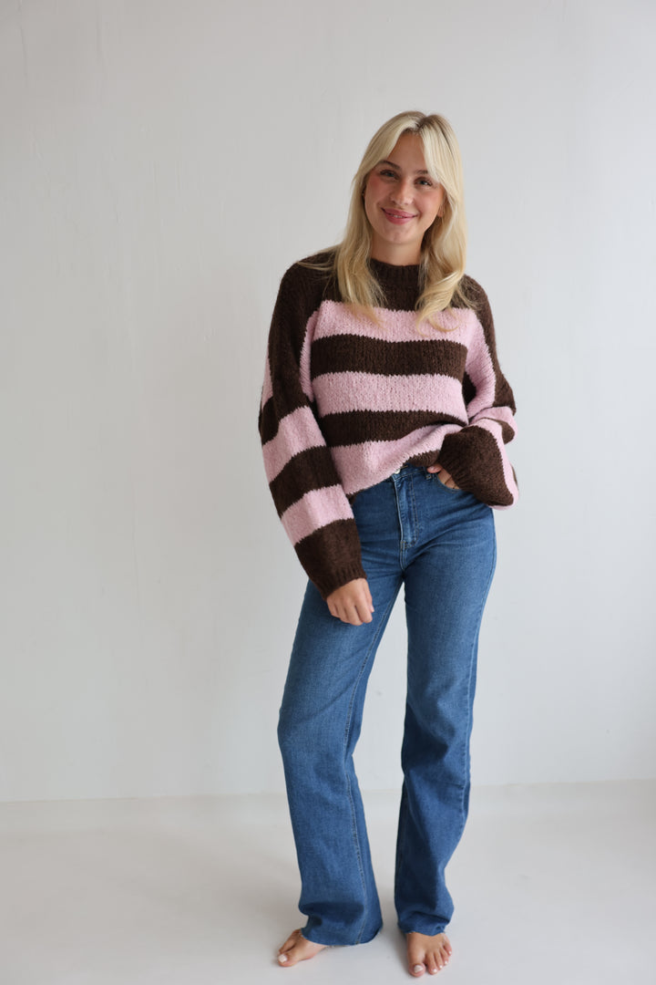 Fluffy Blockstripes Pullover Hannah