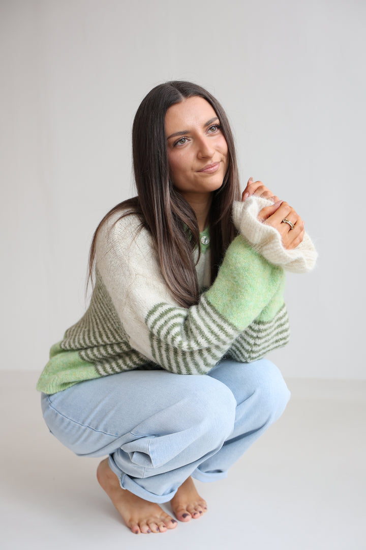 Candy Stripe Knit Cardigan