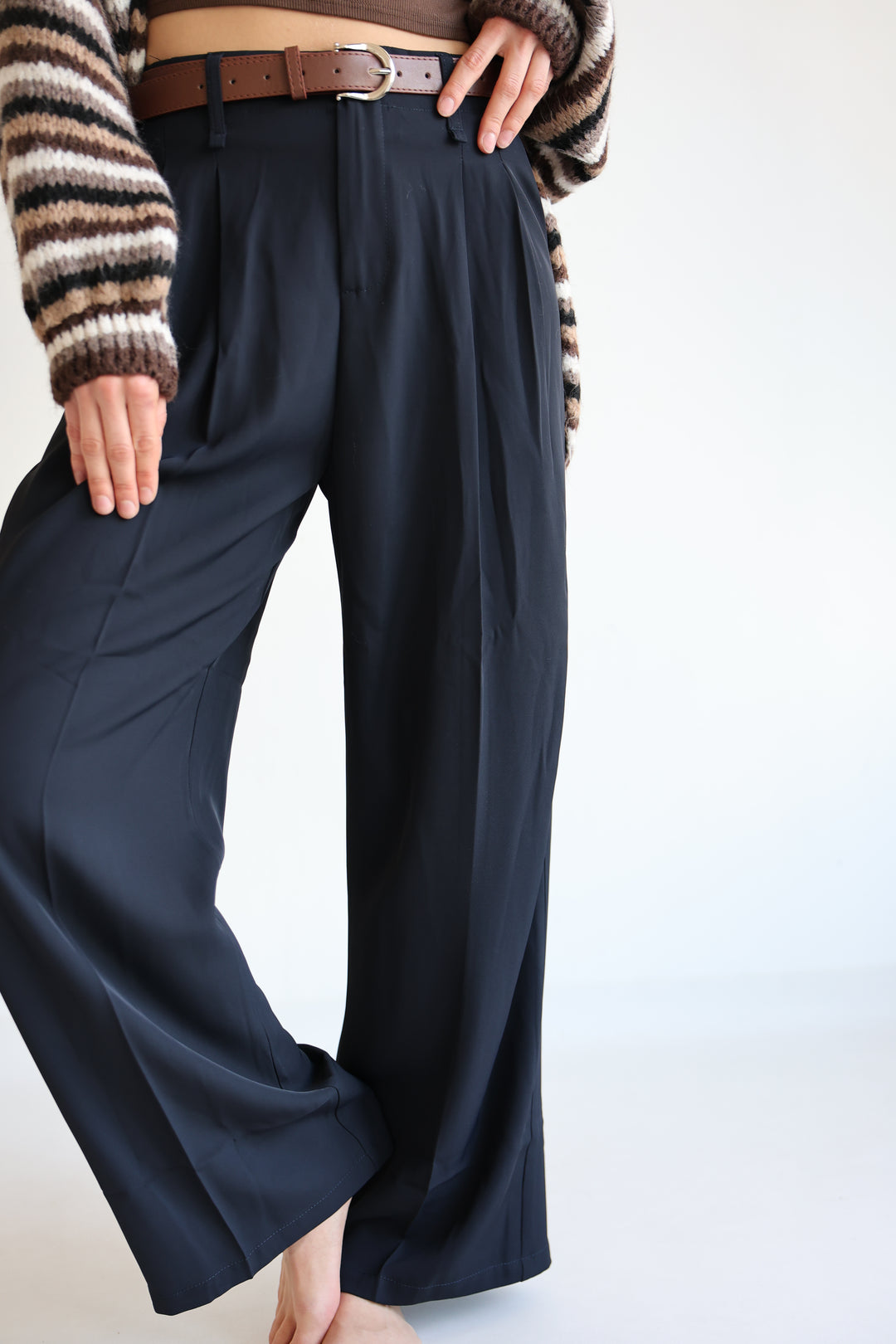 Bundfaltenhose mit Gürtel Anna