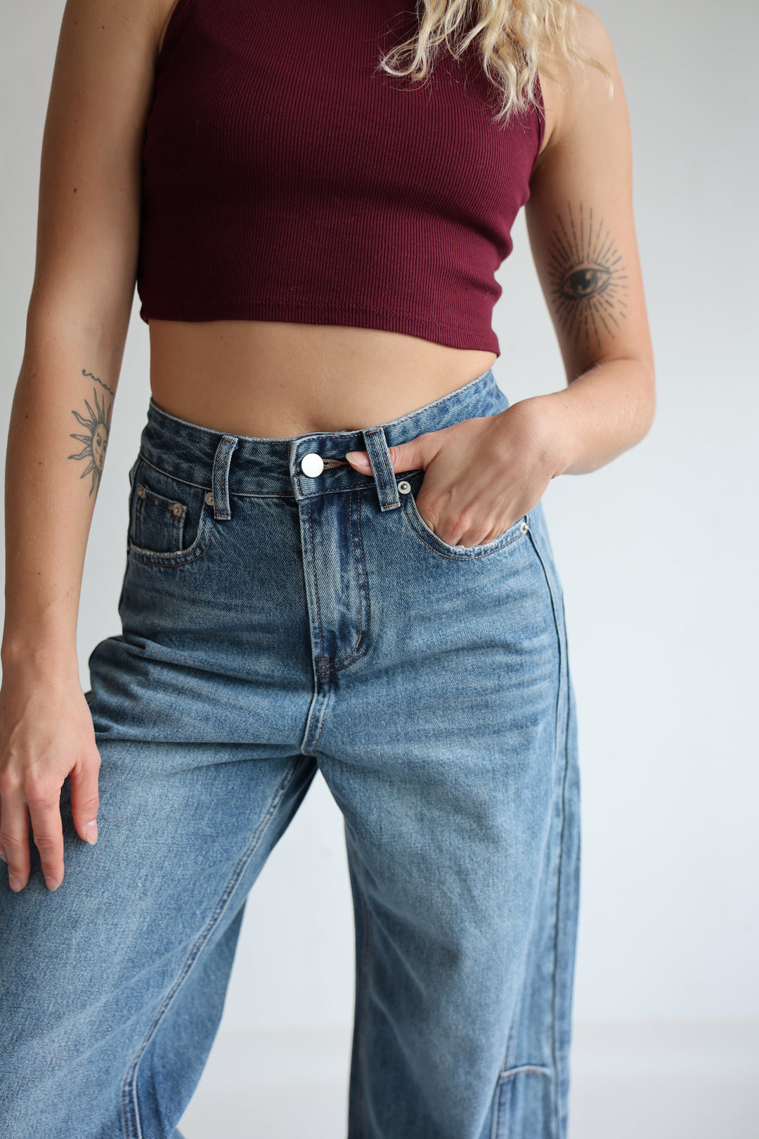 Relaxed Barrel Fit Jeans Juna