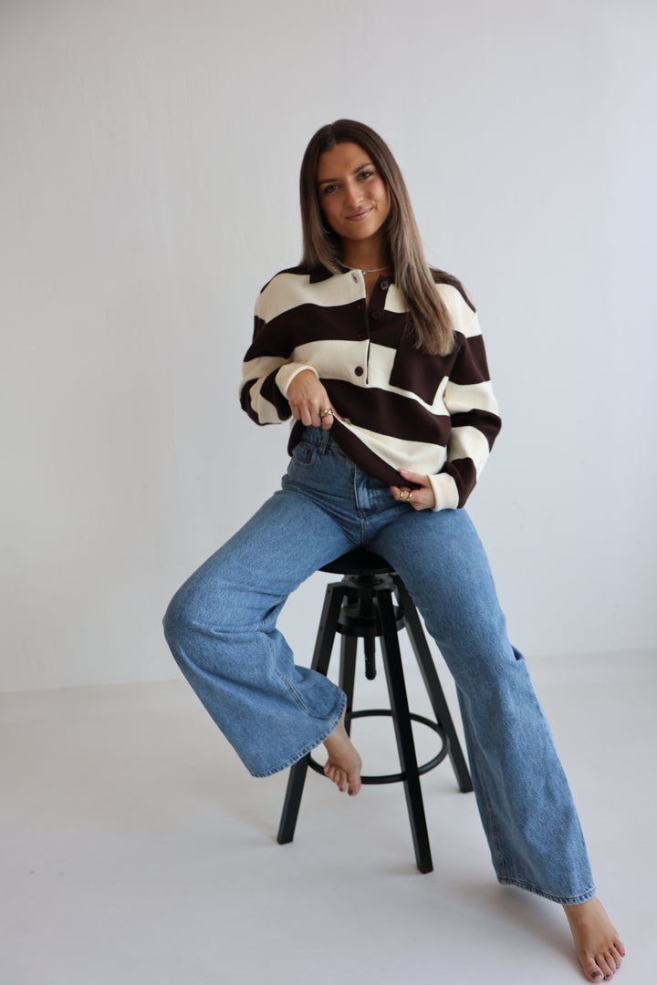 Polo Longsleeve Bold Stripes