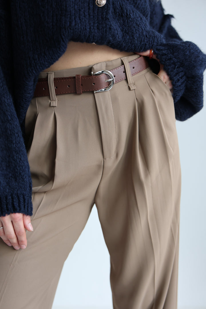 Bundfaltenhose mit Gürtel Anna