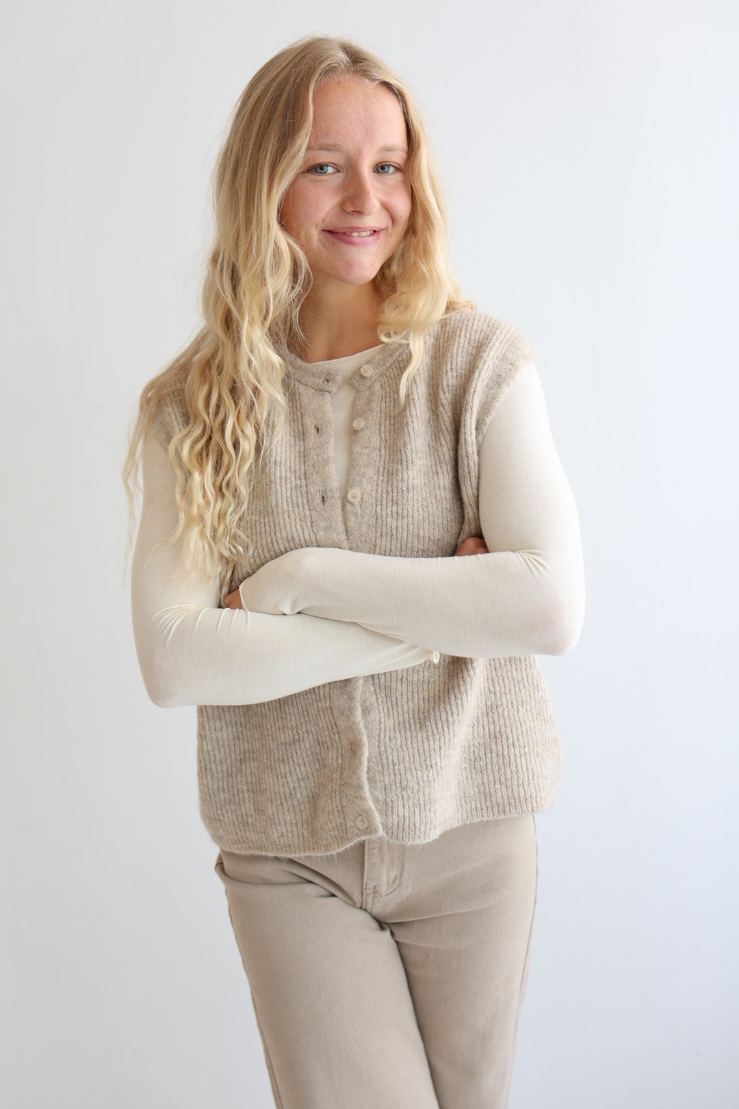 Einfarbige Weste Jolina