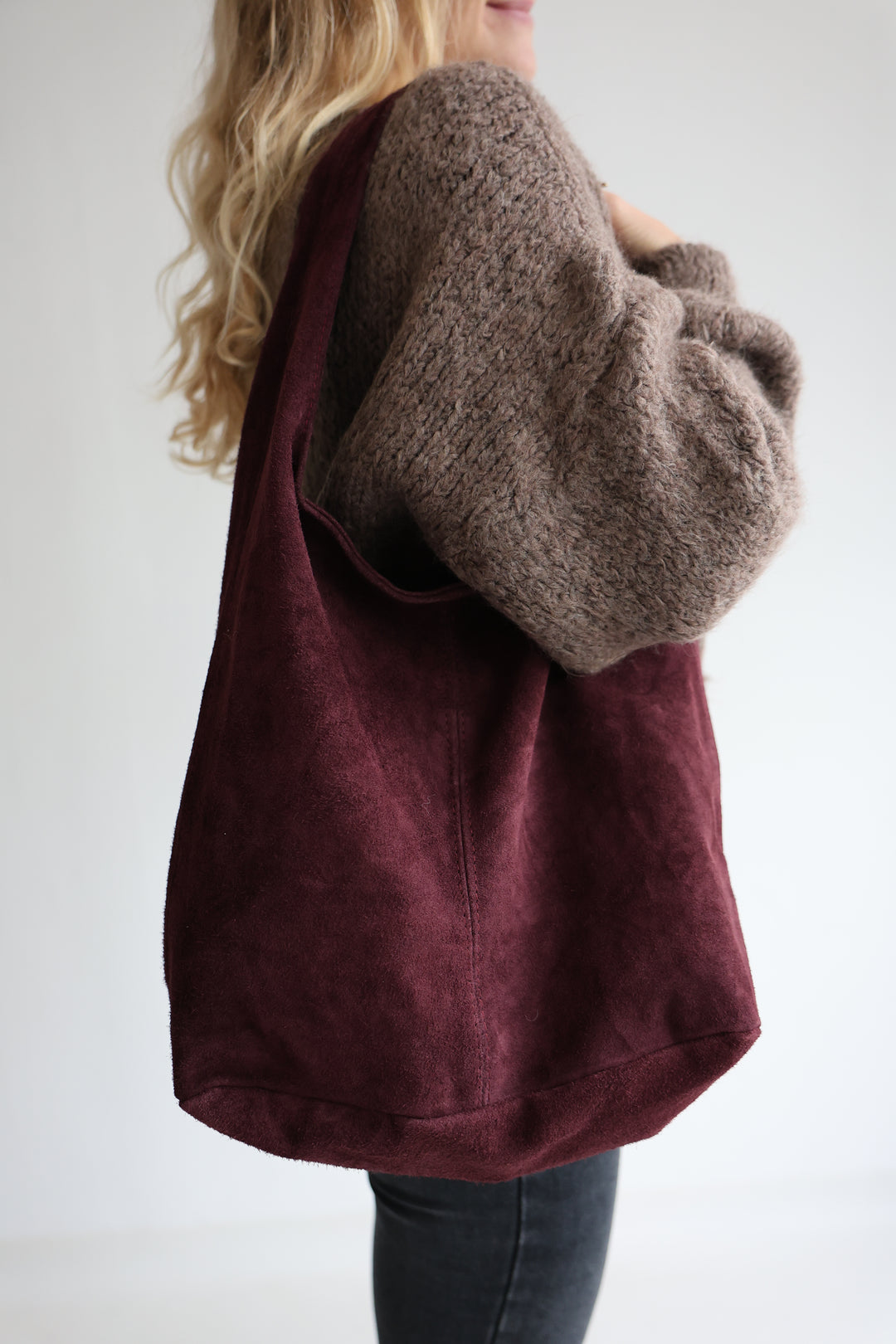 Handtasche aus Wildleder Chestnut Dream