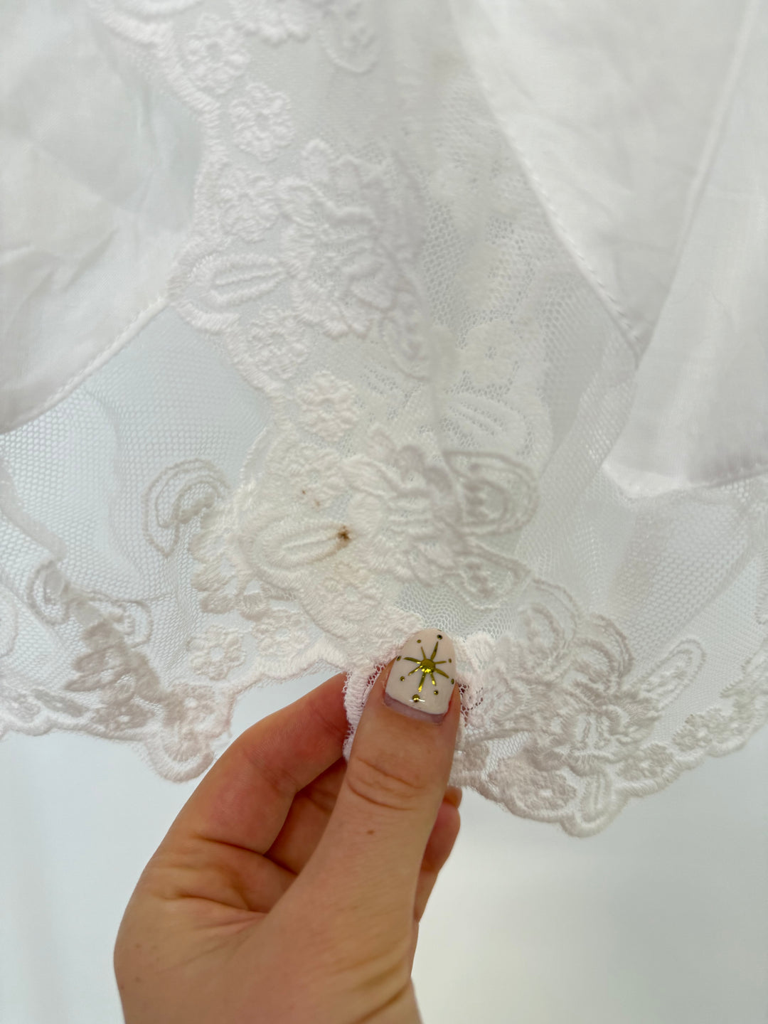 WHITE LACE BABYDOLL TOP GR.L (B-WARE)