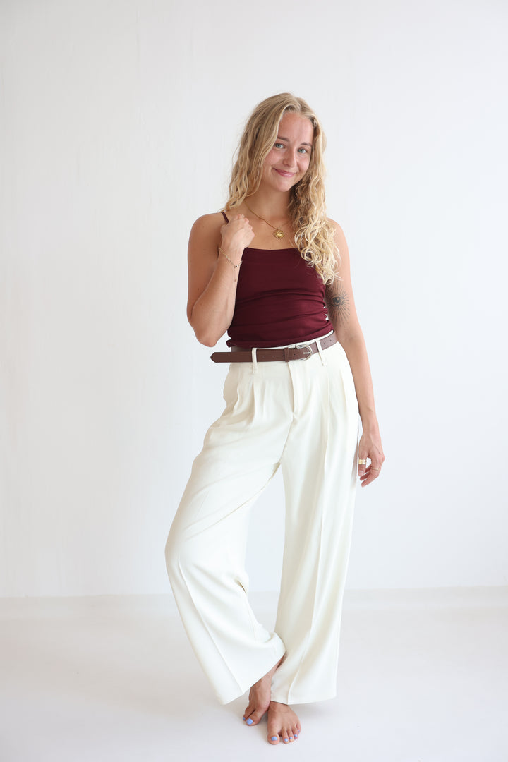 Bundfaltenhose mit Gürtel Anna