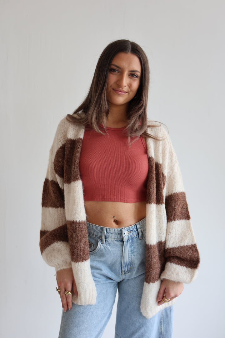 Cloudy Stripes Cardigan