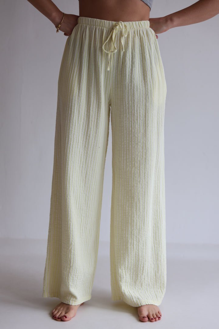 Lange Musselinhose mit Streifen Little Lines