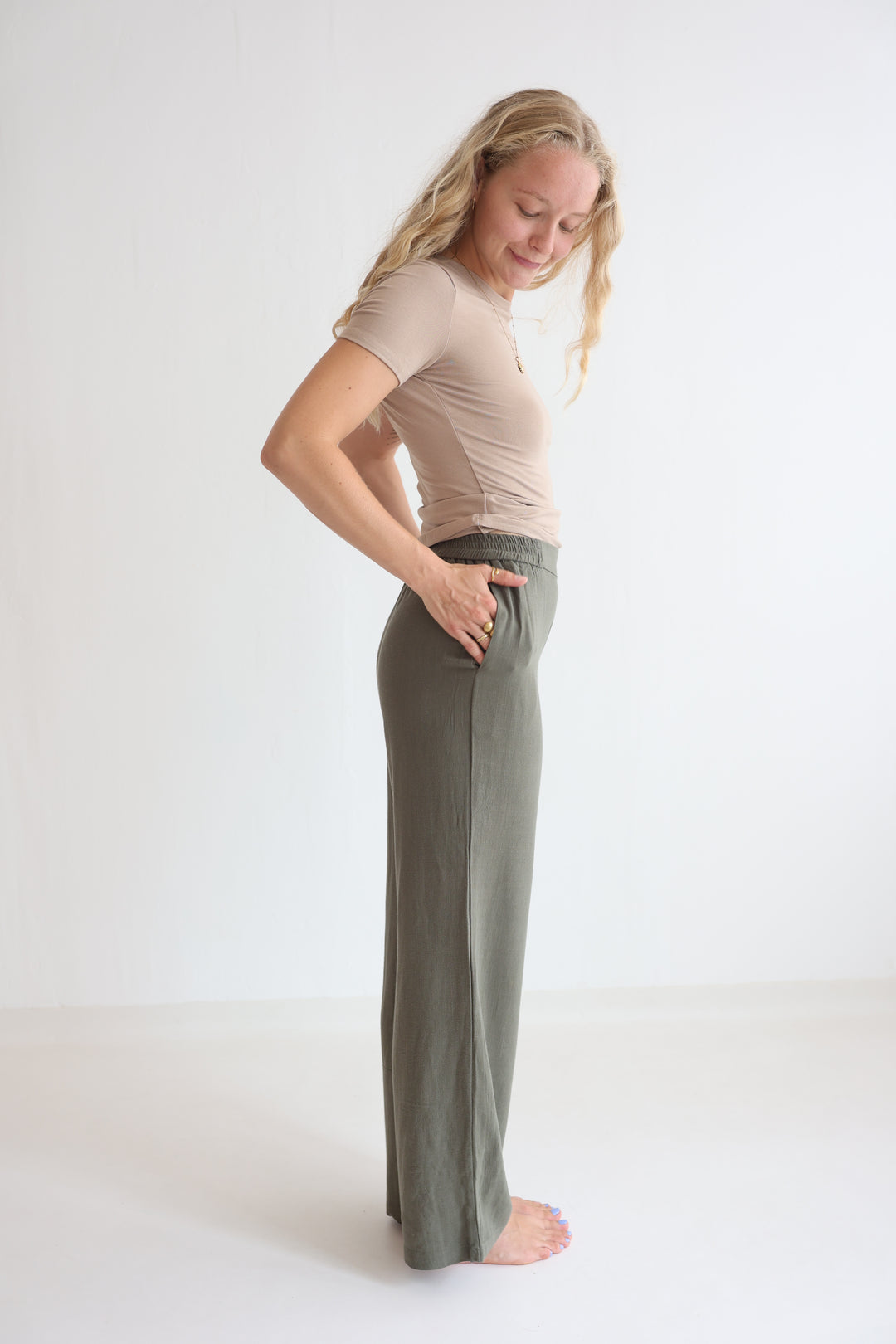 Soft Sand Linen Trousers