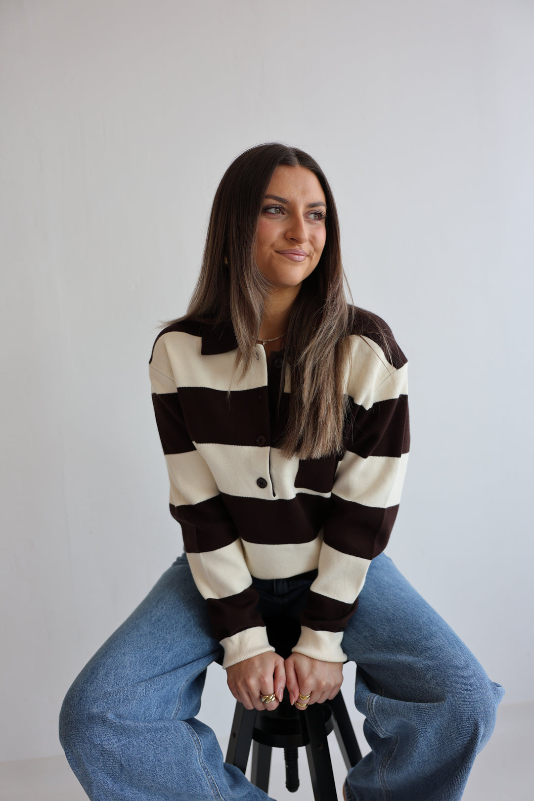 Polo Longsleeve Bold Stripes