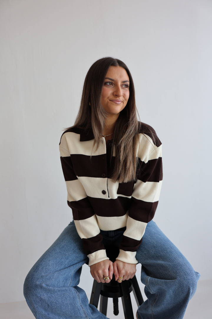 Polo Longsleeve Bold Stripes