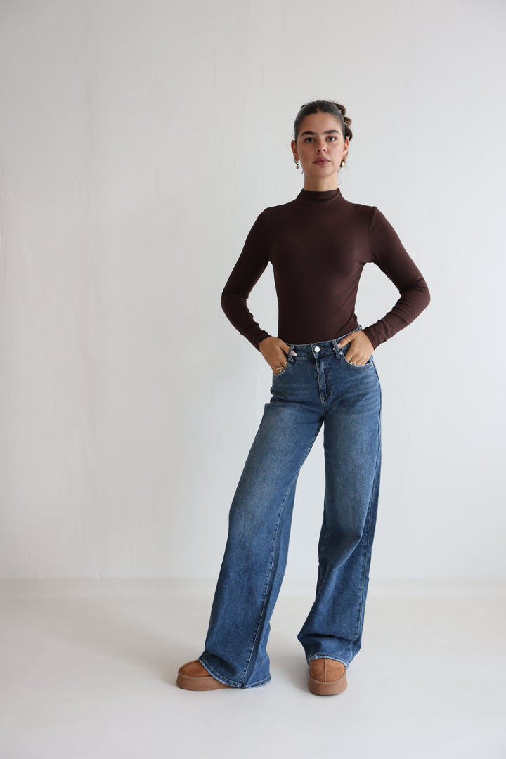 Endless Blue Extra Long Wide Leg Jeans
