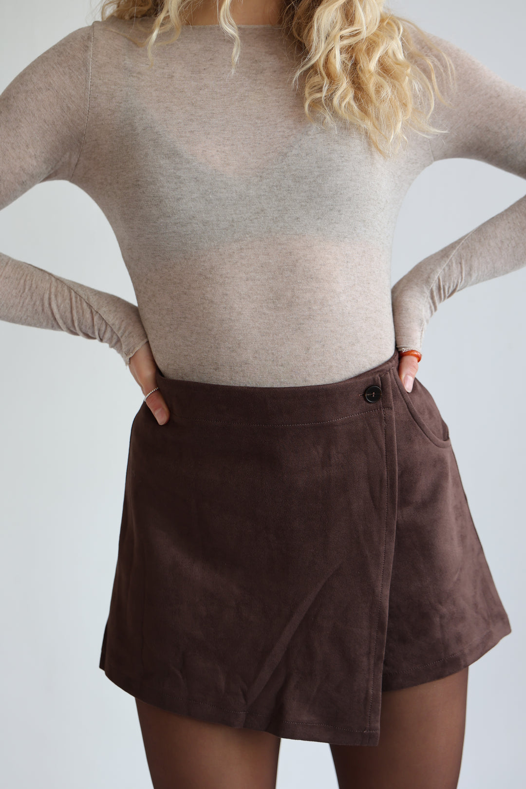 Hosenrock in Wildlederoptik