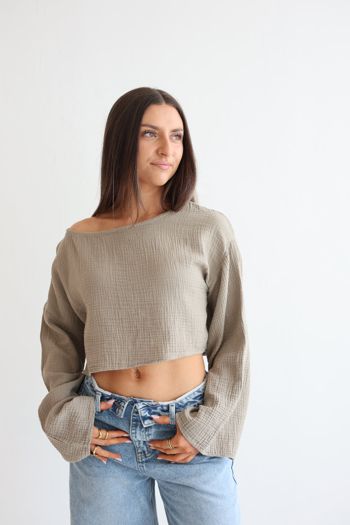 Off-Shoulder Musselinshirt Liz