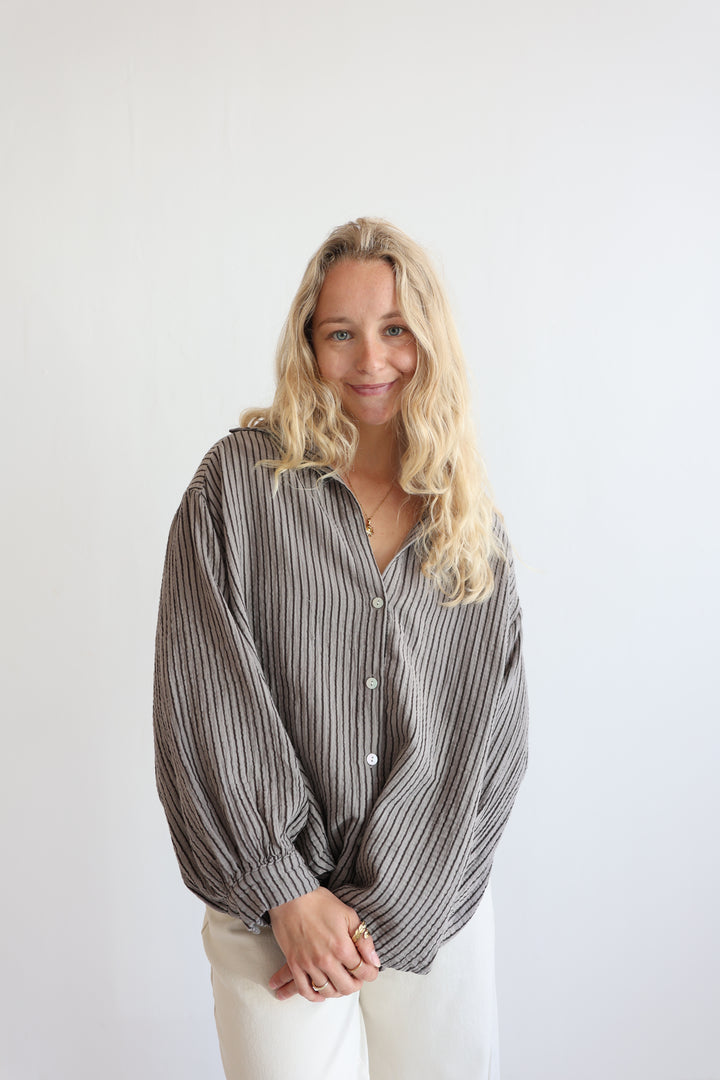 Musselinbluse Casual Stripes