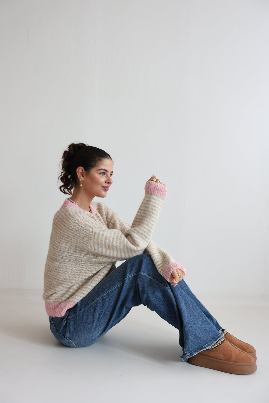 Gestreifter Cardigan Moodline Knit