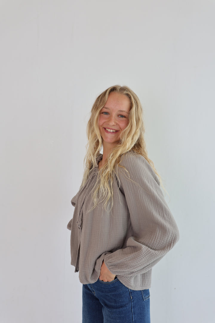 Musselinbluse mit Schleifen Milena