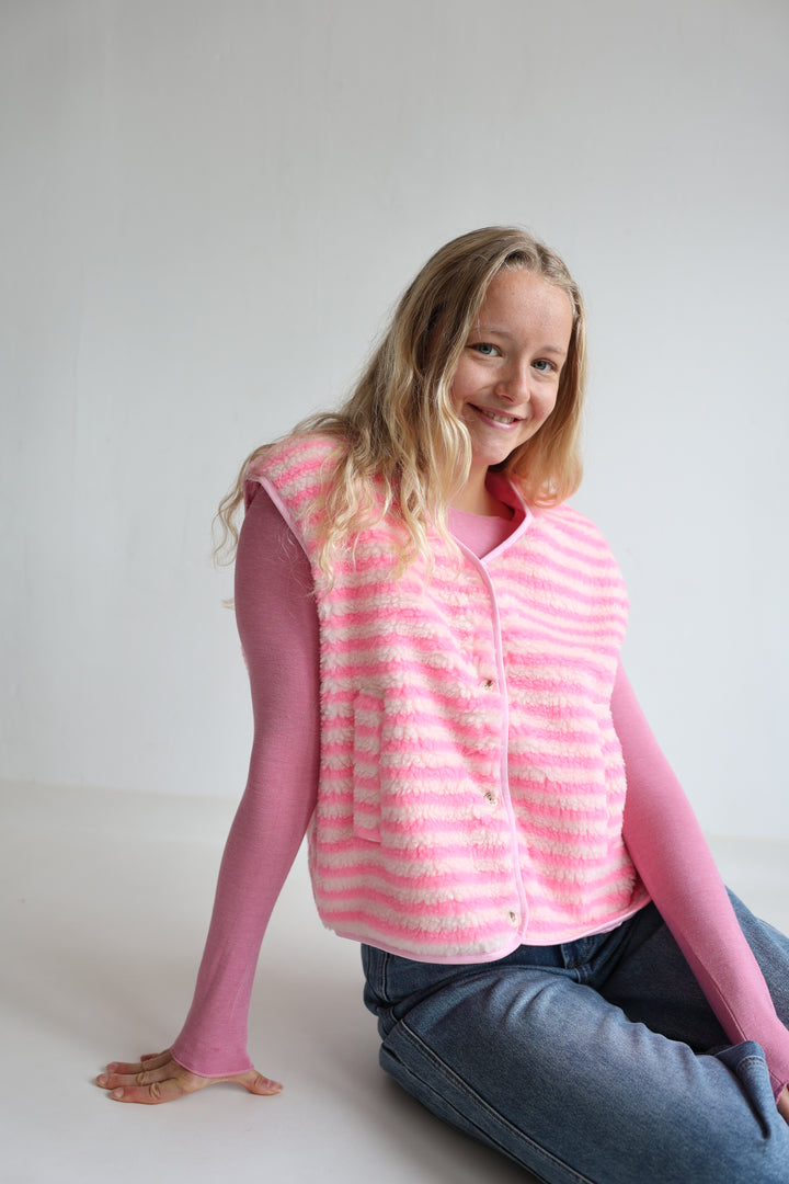 Striped Teddy Vest