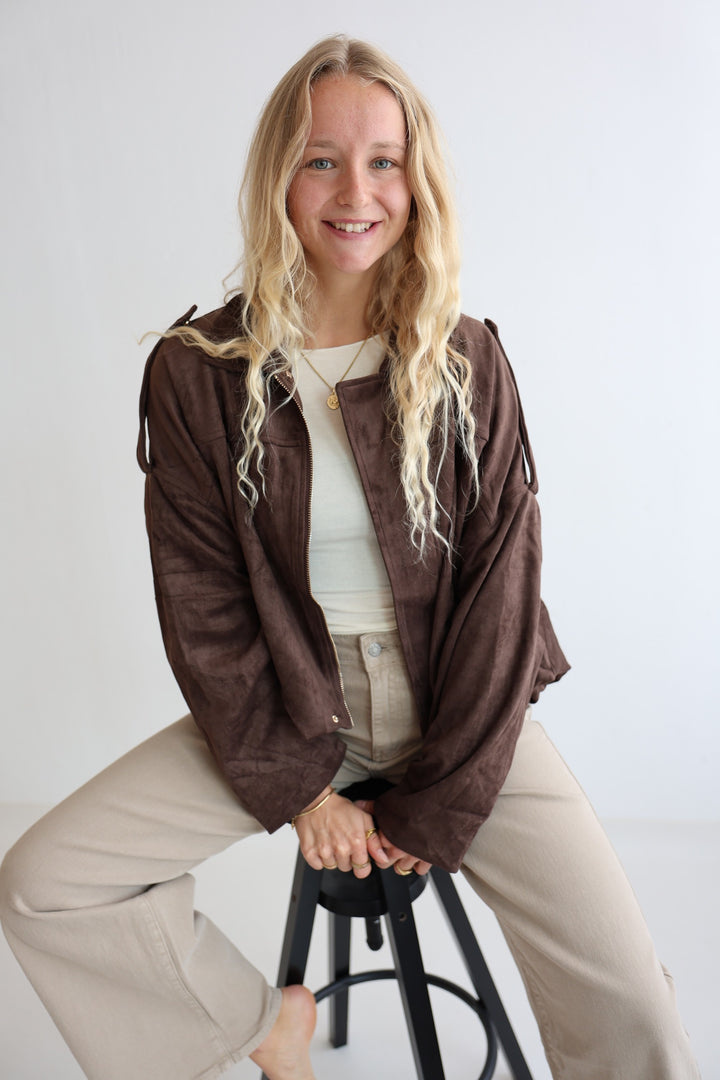 Heritage Suede Bomber Jacket