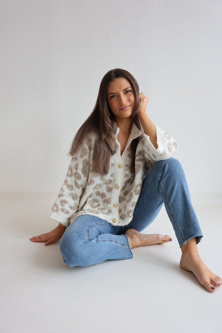 Leopard Glam Oversize Cardigan