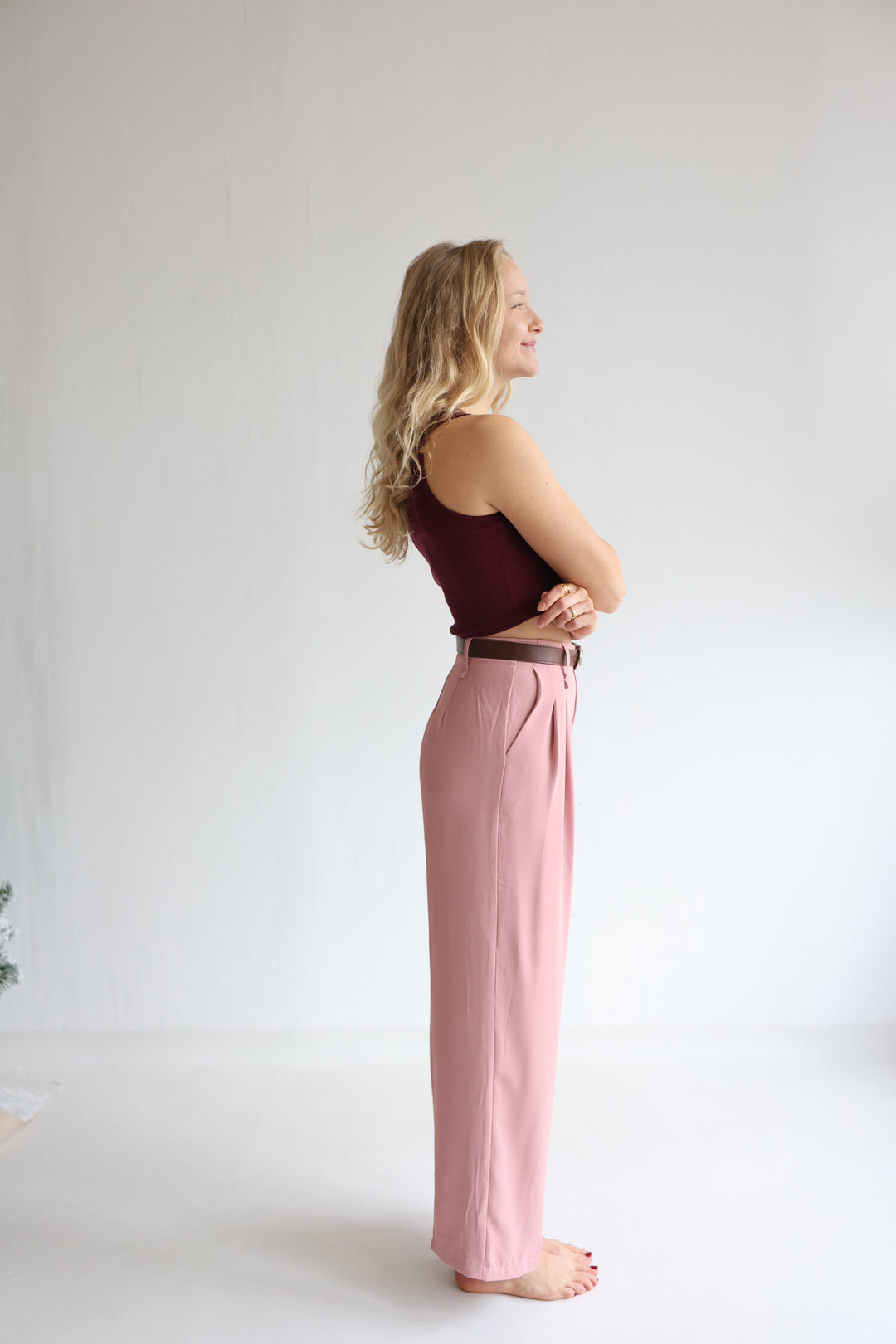 Bundfaltenhose mit Gürtel Anna