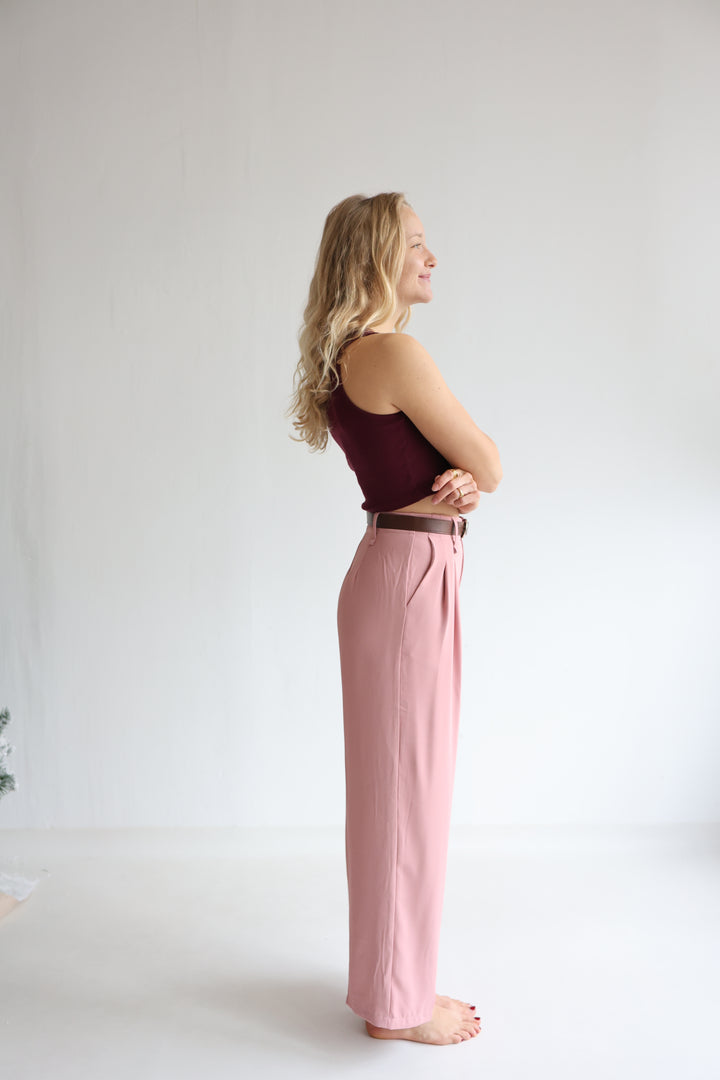 Bundfaltenhose mit Gürtel Anna