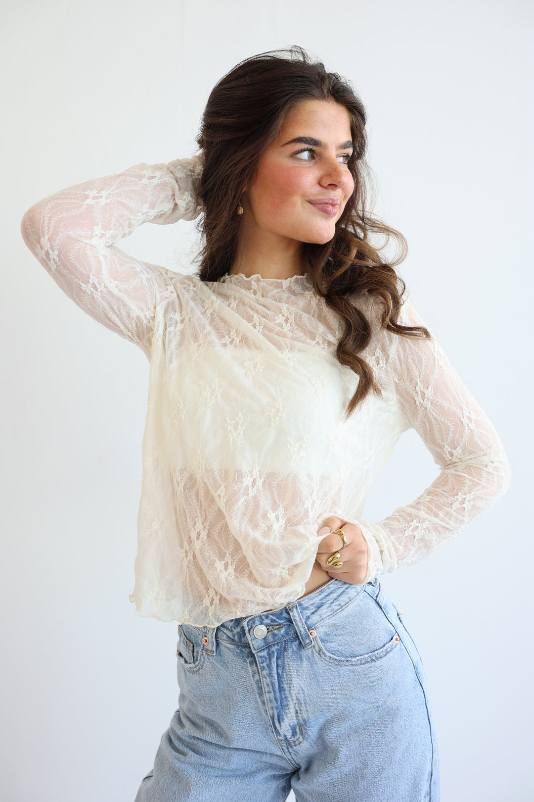 Soft Lace Longtop