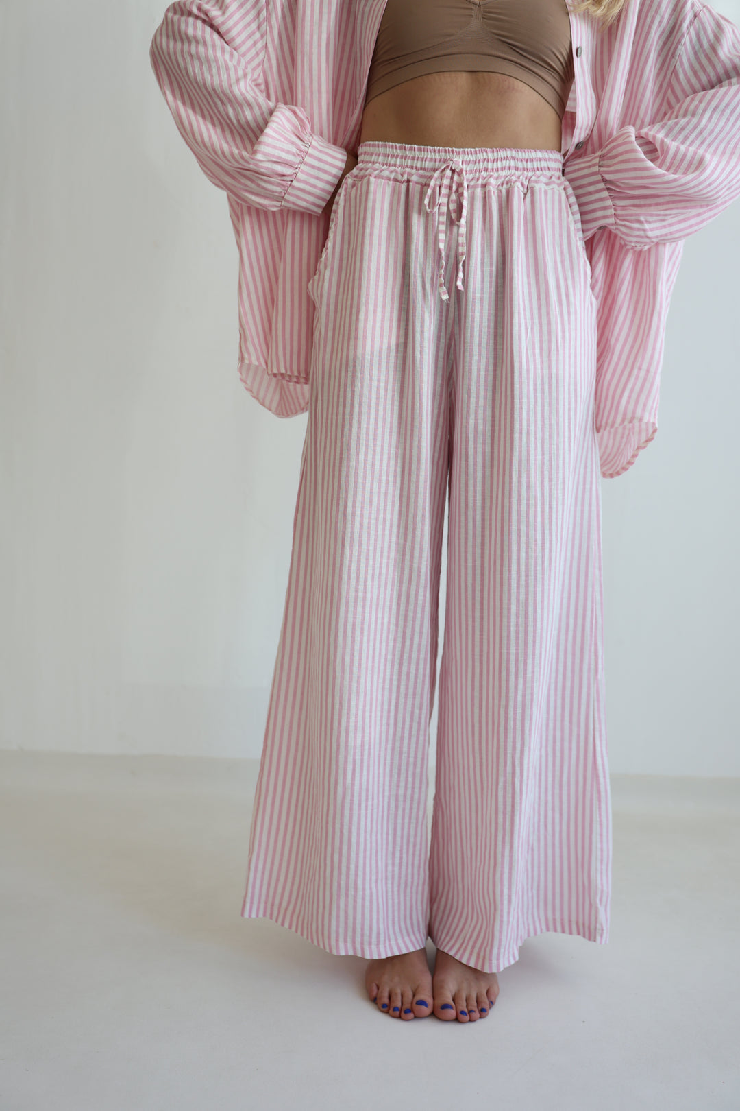 Striped Linen Hose