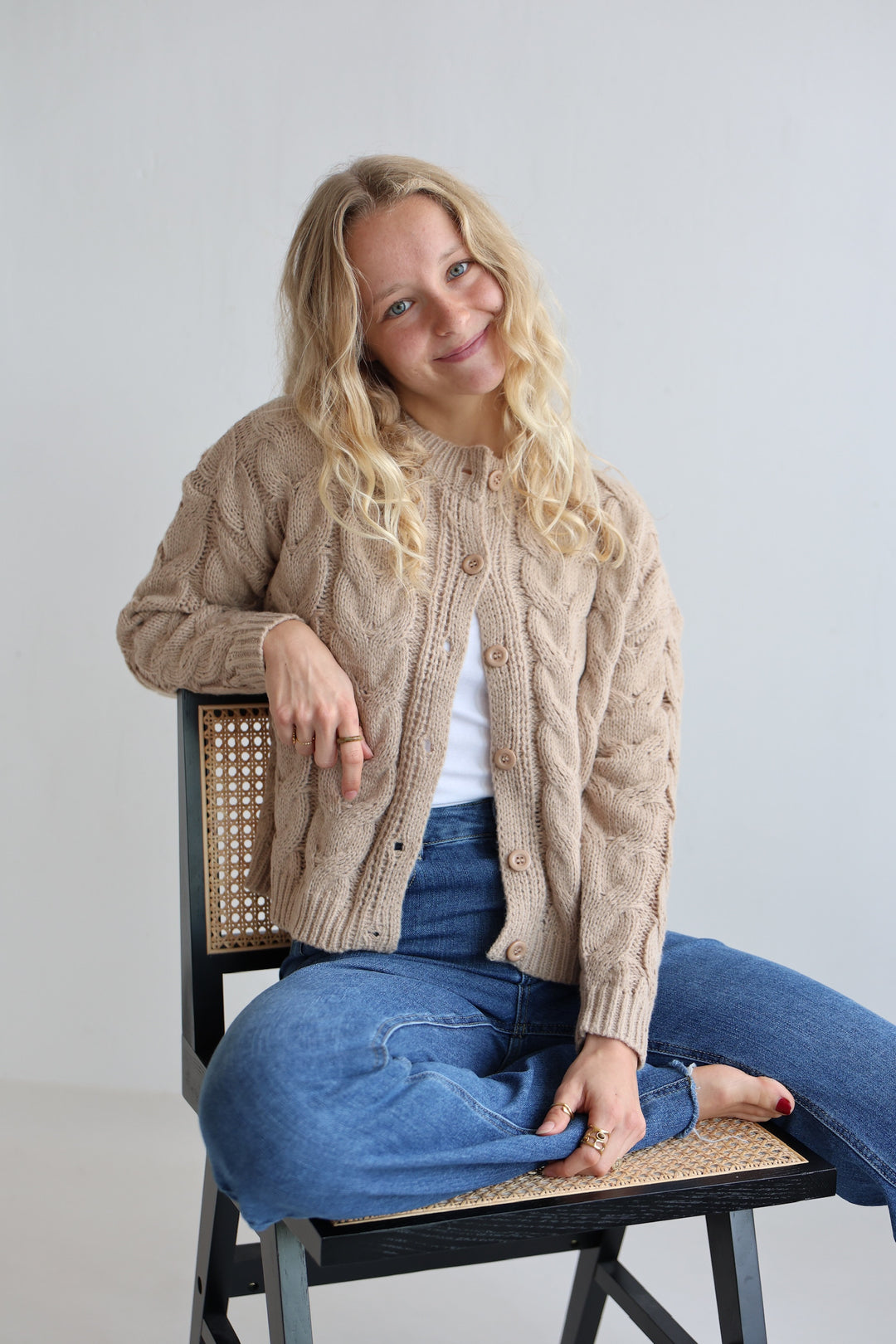 Luna Cable Knit Cardigan