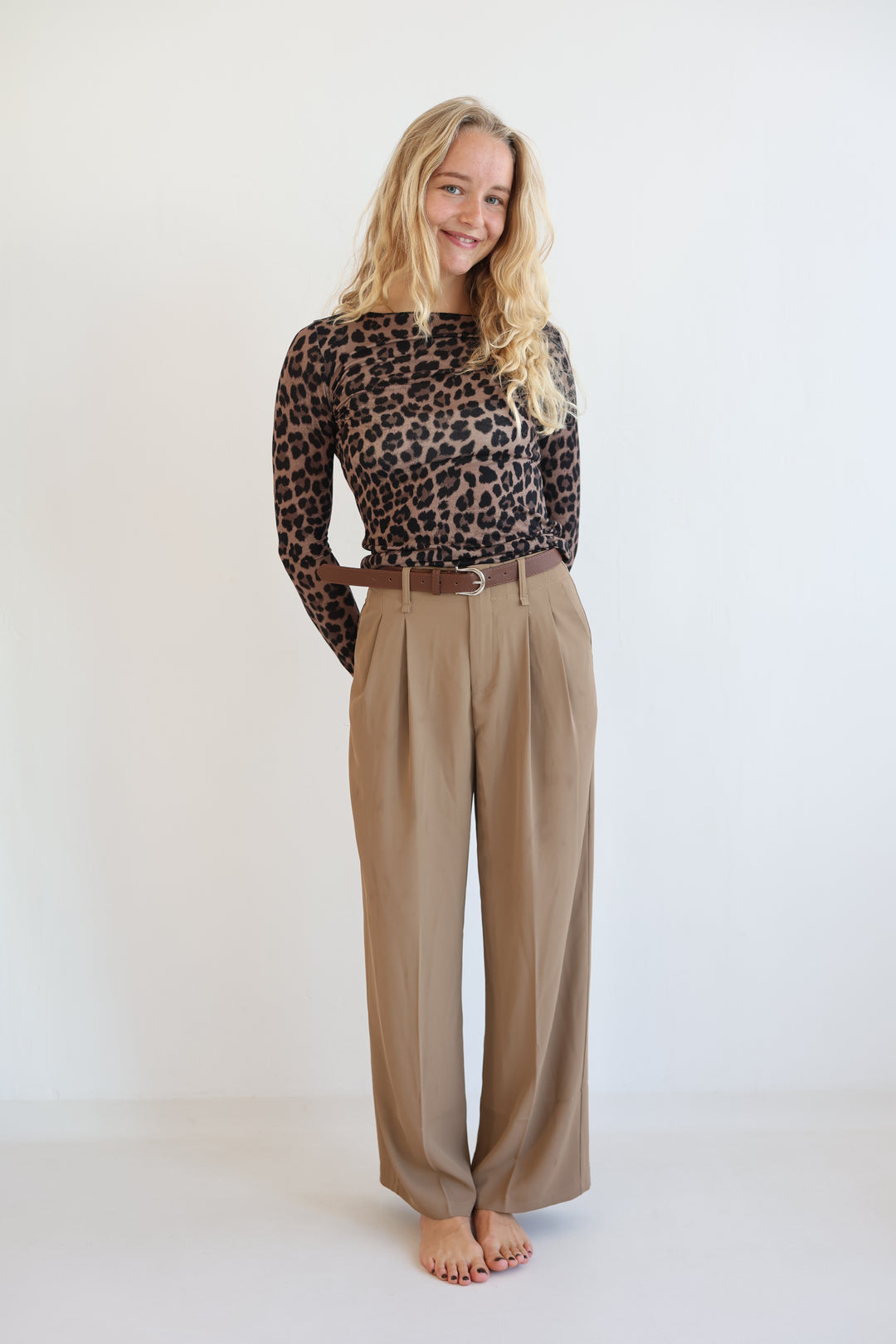Bundfaltenhose mit Gürtel Anna