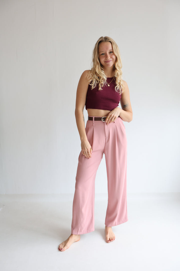 Bundfaltenhose mit Gürtel Anna