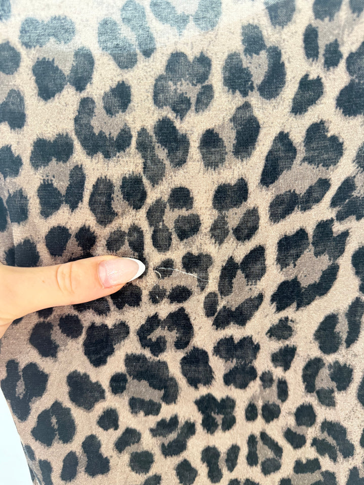CASHMERE TOP WILD LEO CHOCOLATE (B-WARE)