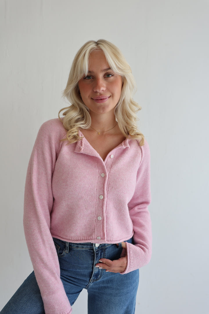 Cropped Super Fine Cardigan Luna