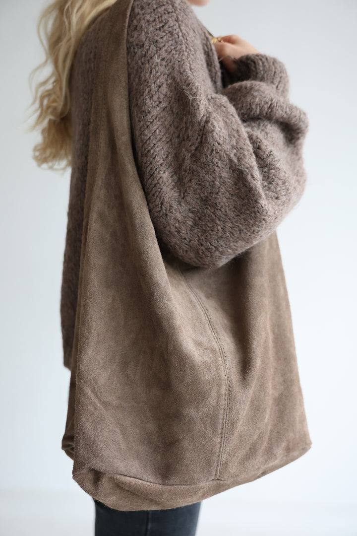 Handtasche aus Wildleder Chestnut Dream